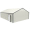 25' x 33' Double Garage Metal Shed with Side Entry Door