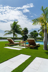 Panama Jack Bali Teak Chaise Lounge with Cushion