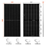 MEGA 580 BIFACIAL | 580 Watt Bifacial Solar Panel | Premium Grid-tie or Off-grid Solar Panel for Residential, Commercial, Agriculture | 25-Year Output Warranty