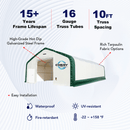 Double Truss Storage Shelter W30'xL60'xH20'