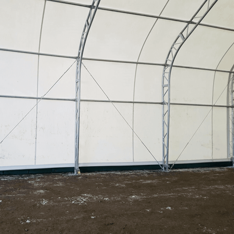 Double Truss Storage Shelter W30'xL80'xH20'