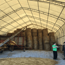 Double Truss Storage Shelter W40'xL80'xH21', 10' Truss Spacing