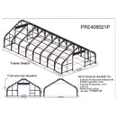 Double Truss Storage Shelter W40'xL80'xH21', 10' Truss Spacing