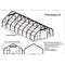 Double Truss Storage Shelter W40'xL80'xH21', 10' Truss Spacing