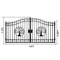 Greatbear Dual Swing Wrought Iron Gate for Driveway