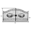 Greatbear Dual Swing Wrought Iron Gate for Driveway