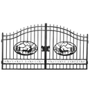 Greatbear Dual Swing Wrought Iron Gate for Driveway