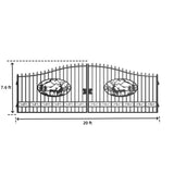 Greatbear Dual Swing Wrought Iron Gate for Driveway