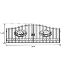 Greatbear Dual Swing Wrought Iron Gate for Driveway