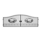 Greatbear Dual Swing Wrought Iron Gate for Driveway
