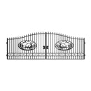 Greatbear Dual Swing Wrought Iron Gate for Driveway