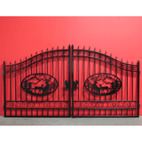 Greatbear Dual Swing Wrought Iron Gate for Driveway