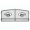Greatbear Dual Swing Wrought Iron Gate for Driveway