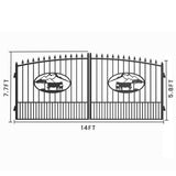Greatbear Dual Swing Wrought Iron Gate for Driveway