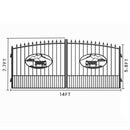 Greatbear Dual Swing Wrought Iron Gate for Driveway
