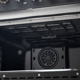 FORNO Galiano 36" 5.36 cu. ft. Dual Fuel Range with 6 Sealed Burners in Black with Antique Brass Accents, FFSGS6156-36BLK