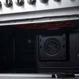 FORNO Marco 36" 5.36 cu. ft. Dual Fuel Range in Stainless Steel with 6 Sealed Burners, FFSGS6197-36