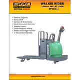 Ekko EP30A-LI Lithium Rider Pallet Jack 6600lbs. Capacity
