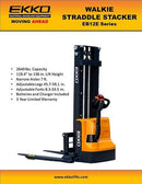 Ekko Full Powered Straddle Stacker EB12E-138