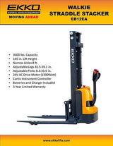 Ekko Full Powered Straddle Stacker EB12EA