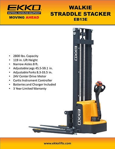 Ekko Full Powered Straddle Stacker EB13E