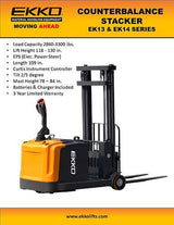 Ekko Fully Powered Counterbalanced Walkie Stacker EK14-130