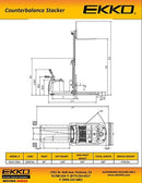 Ekko Lithium Counterbalanced Walkie Stacker SIDE-SHIFTING EK14S-130LI
