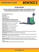 Ekko Lithium Iron Walkie Pallet Jack EP18LI