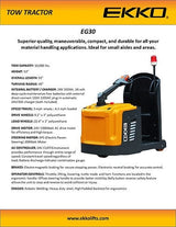 Ekko Tow Tractor EG30