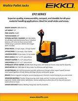 Ekko Walkie Pallet Jack EP20E