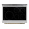 FORNO Paolo 36" 5.44 cu. ft. Freestanding Electric Range with True Convection Oven in White with Antique Brass Accents, FFSEL6011-36WHT
