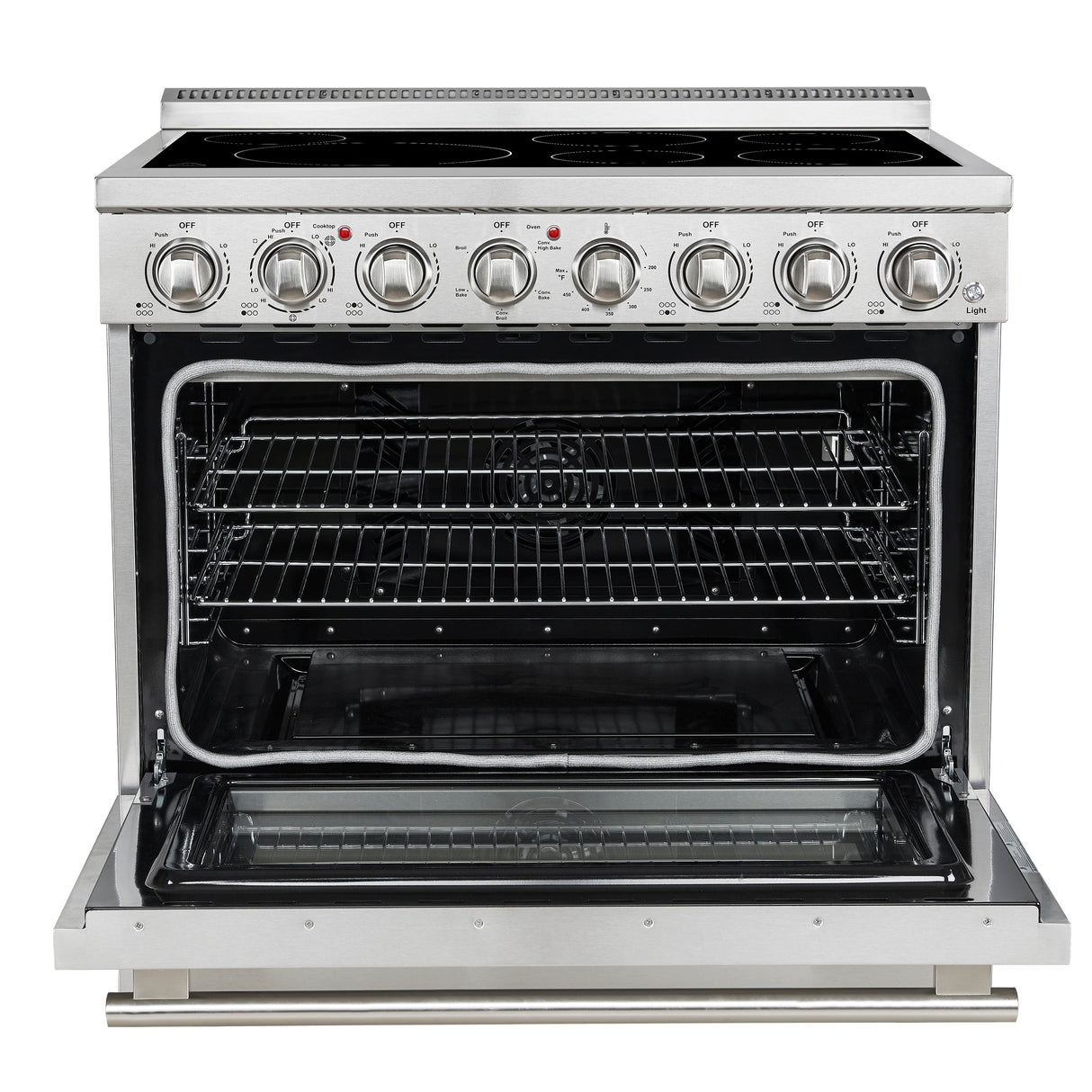 FORNO Paolo 36" 5.44 cu. ft. Freestanding Electric Range with True Convection Oven in Stainless Steel, FFSEL6011-36