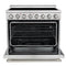 FORNO Paolo 36" 5.44 cu. ft. Freestanding Electric Range with True Convection Oven in Stainless Steel, FFSEL6011-36