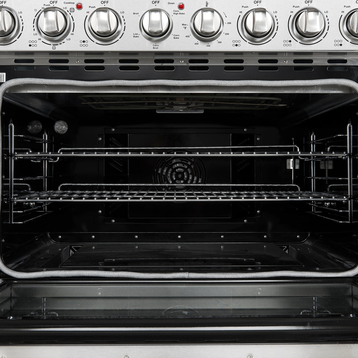 FORNO Paolo 36" 5.44 cu. ft. Freestanding Electric Range with True Convection Oven in Stainless Steel, FFSEL6011-36