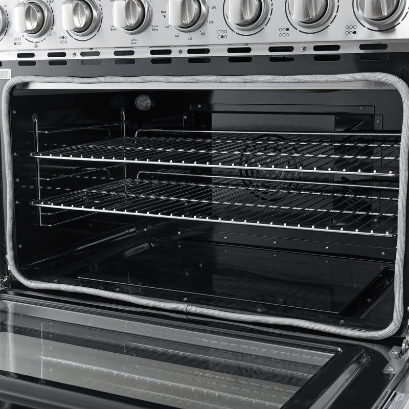 FORNO Paolo 36" 5.44 cu. ft. Freestanding Electric Range with True Convection Oven in Stainless Steel, FFSEL6011-36