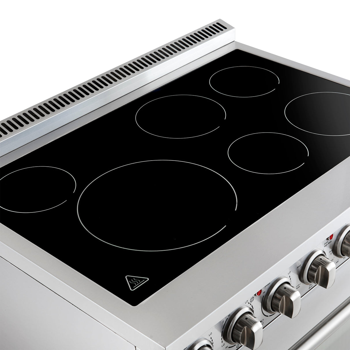 FORNO Paolo 36" 5.44 cu. ft. Freestanding Electric Range with True Convection Oven in Stainless Steel, FFSEL6011-36