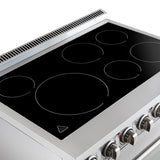 FORNO Paolo 36" 5.44 cu. ft. Freestanding Electric Range with True Convection Oven in Stainless Steel, FFSEL6011-36