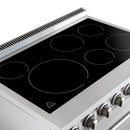 FORNO Paolo 36" 5.44 cu. ft. Freestanding Electric Range with True Convection Oven in Stainless Steel, FFSEL6011-36