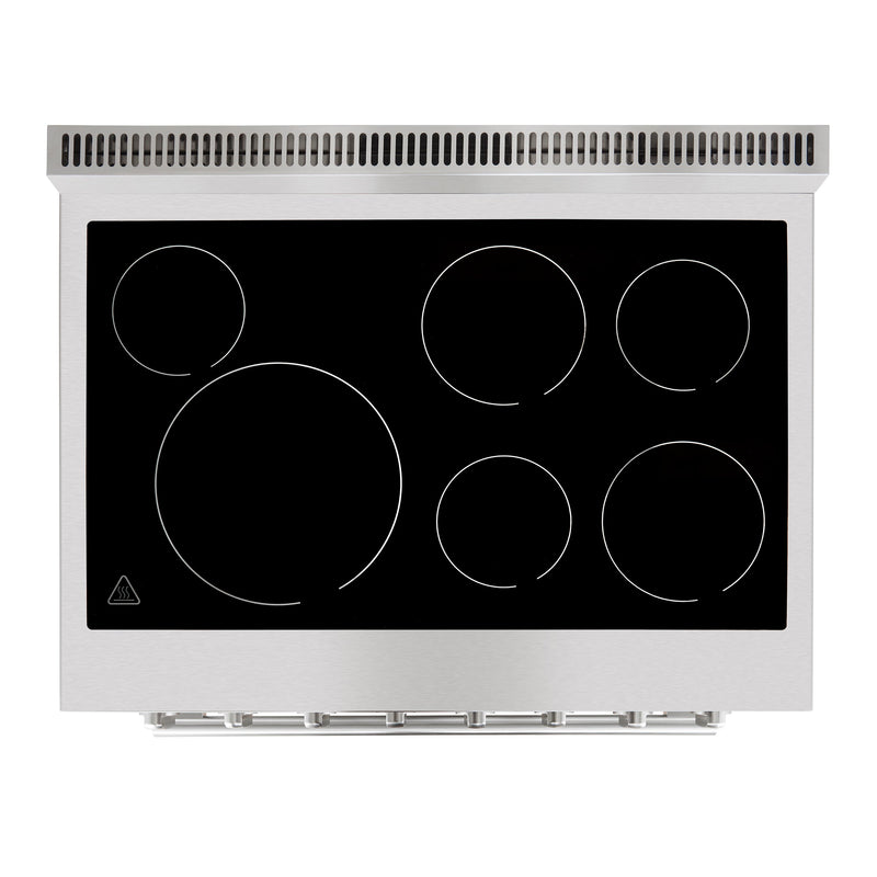 FORNO Paolo 36" 5.44 cu. ft. Freestanding Electric Range with True Convection Oven in Stainless Steel, FFSEL6011-36