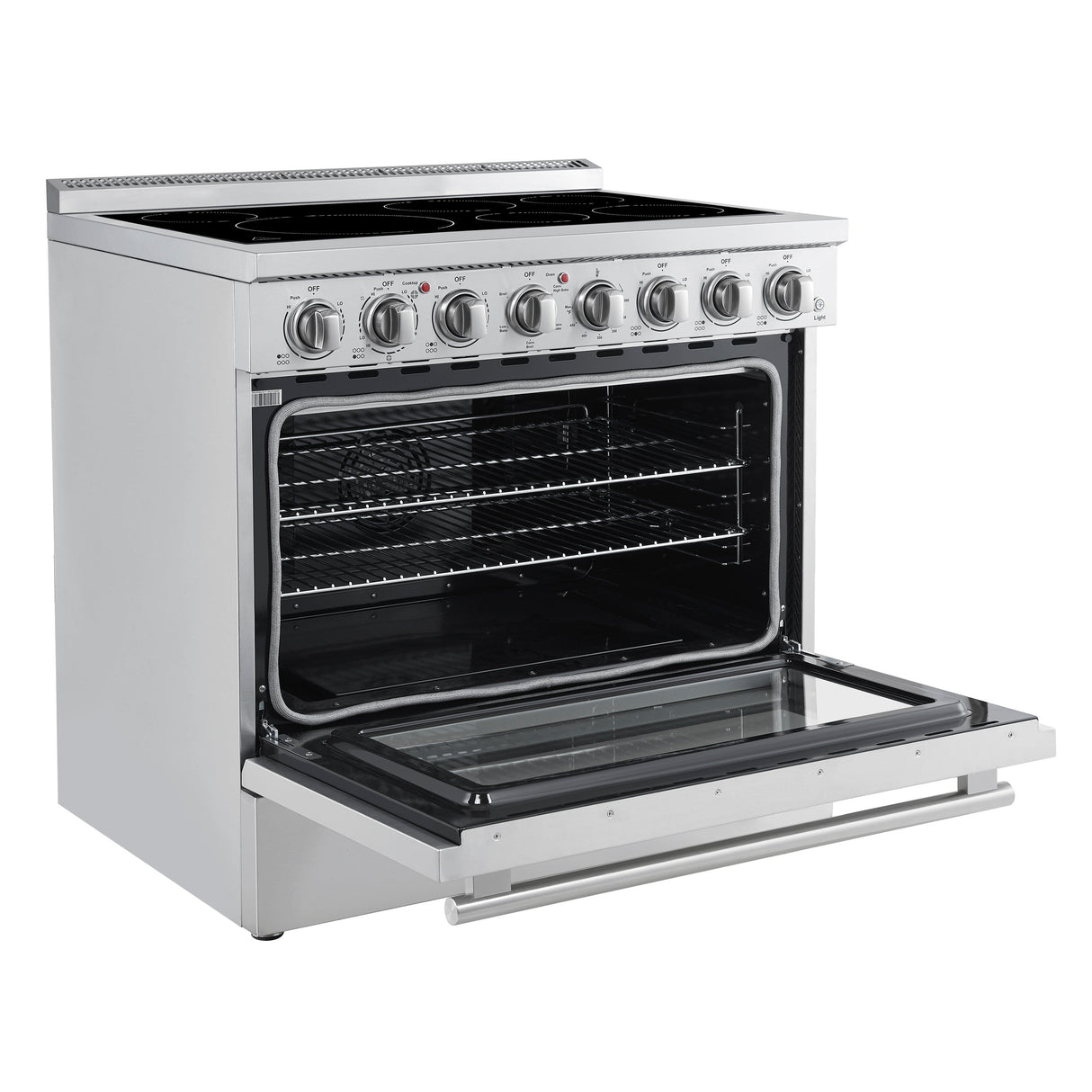 FORNO Paolo 36" 5.44 cu. ft. Freestanding Electric Range with True Convection Oven in Stainless Steel, FFSEL6011-36