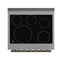FORNO Paolo 30" 4.38 cu. ft. Freestanding Electric Range in Black with Antique Brass Handles, FFSEL6011-30BLK