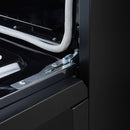 FORNO Paolo 30" 4.38 cu. ft. Freestanding Electric Range in Black with Antique Brass Handles, FFSEL6011-30BLK
