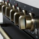 FORNO Paolo 30" 4.38 cu. ft. Freestanding Electric Range in Black with Antique Brass Handles, FFSEL6011-30BLK