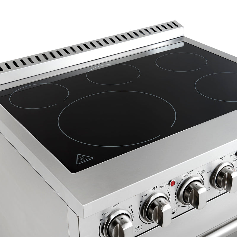 FORNO Paolo 30" 4.38 cu. ft. Freestanding Electric Range in Stainless Steel, FFSEL6011-30
