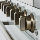 FORNO Paolo 30" 4.38 cu. ft. Freestanding Electric Range in White with Antique Brass Handles, FFSEL6011-30WHT