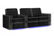 Valencia Naples Elegance Home Theater Seating Row of 3 Loveseat Right, Raven
