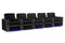 Valencia Naples Elegance Home Theater Seating Row of 5, Raven