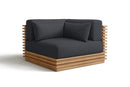 Valencia Elise Fabric Sectional Outdoor Corner Piece, Black
