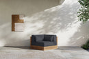 Valencia Elise Fabric Sectional Outdoor Corner Piece, Black