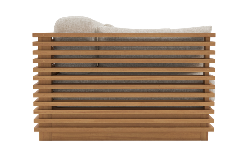 Valencia Elise Fabric Sectional Outdoor Loveseat Sofa, Beige